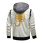 Autumn Winter Bomber Leather Jacket Men Scorpion Embroidery