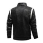 Autumn Winter Bomber Leather Jacket Men Scorpion Embroidery